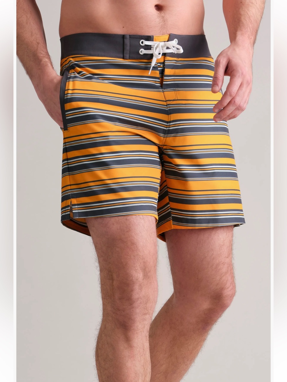 RHONE 7" Point Break Board Short Autumn Gold Multi Stripe size 40 NEW